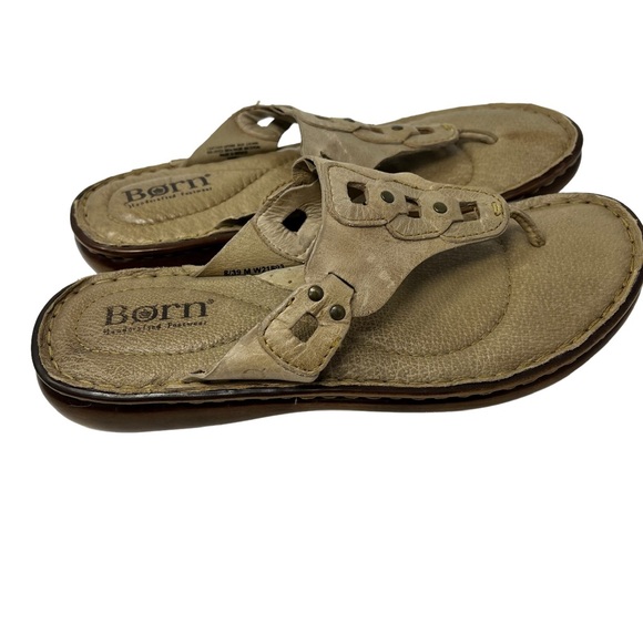 Born Leather Tan Sandal Women’s Size 8 - Picture 1 of 13